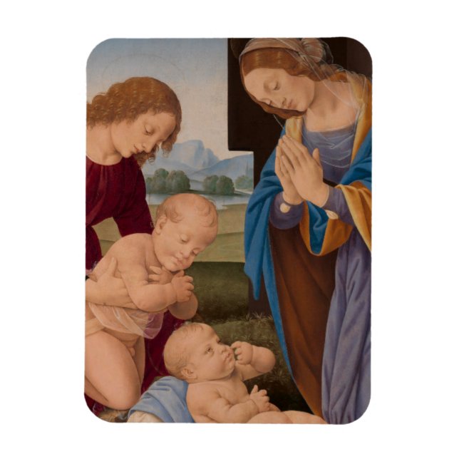 Madonna Adoring the Child with the Säugling Magnet (Vertikal)