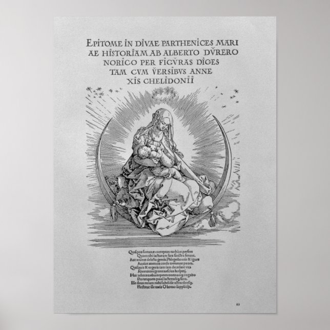 Madonna als stillende Mutter und göttliches Wesen Poster (Vorne)