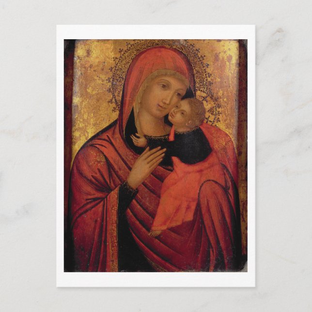 Madonna and Child, c.1650 (Panel) Postkarte (Vorderseite)