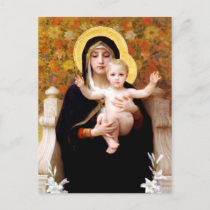 Madonna and Child Christmas Feiertagspostkarte