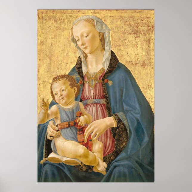 Madonna and Child - D. Ghirlandaio Kunstgedicht Poster (Vorne)