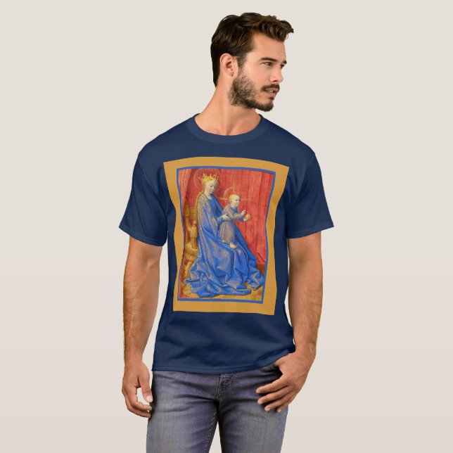 Madonna and Child Enthroned Jean Fouquet Holiday  T-Shirt (Vorne ganz)