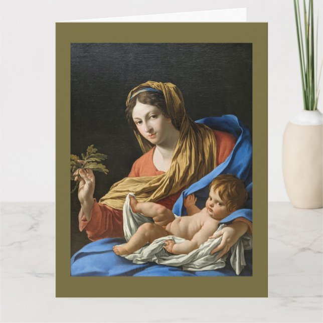 Madonna and Child Holiday Christmas Card Karte (Vorderseite)