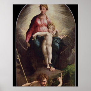 Madonna and Child with St. John and St. Jerome, 15 Poster