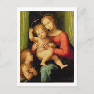Madonna and Child with St. John Postkarte