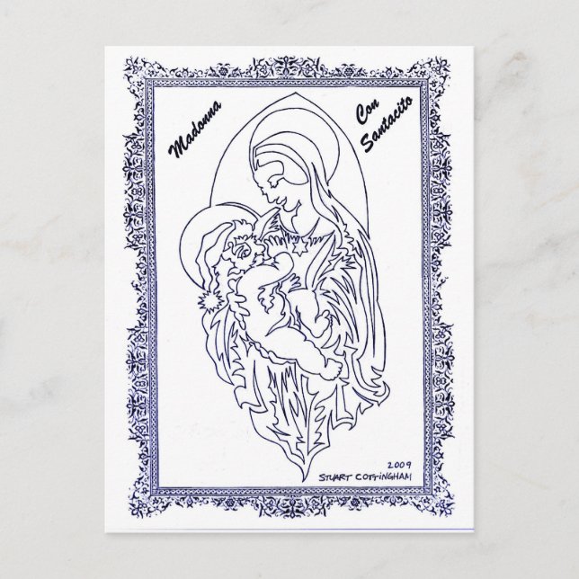 Madonna-Betrug Santacito Feiertagspostkarte (Vorderseite)