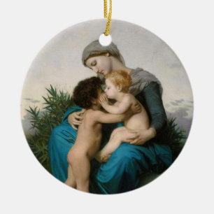 Madonna, Bouguereau, Brüderliche Liebe, 1851 Keramikornament