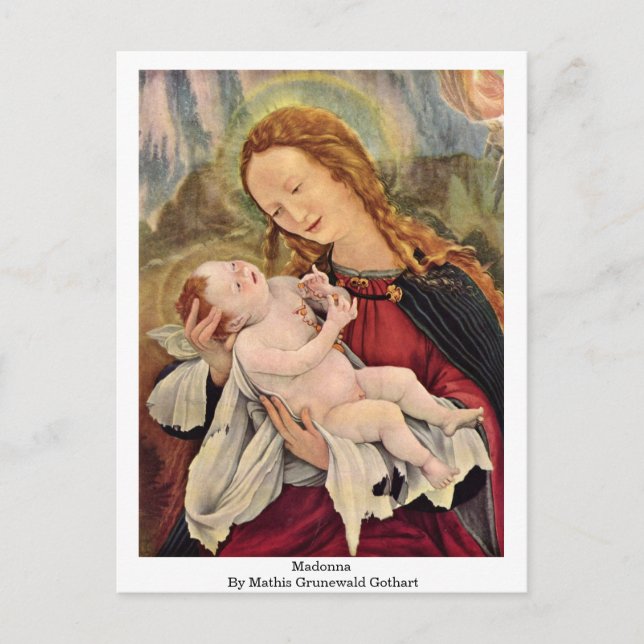 Madonna By Mathis Grunewald Gothart Postkarte (Vorderseite)