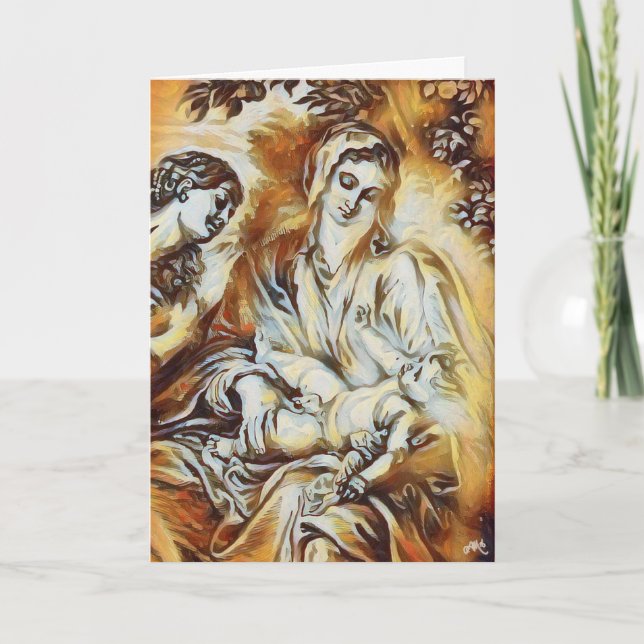 Madonna & Child Christmas Card Karte (Vorderseite)