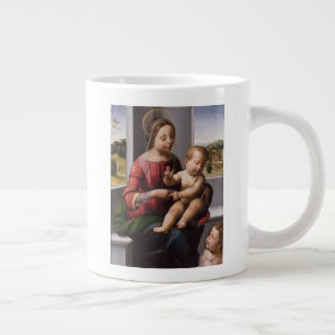 Madonna & Child mit John Baptist Jumbo-Tasse