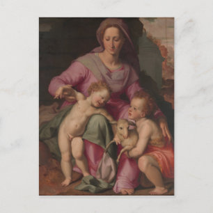Madonna & Child with Saint John the Baptist Postkarte