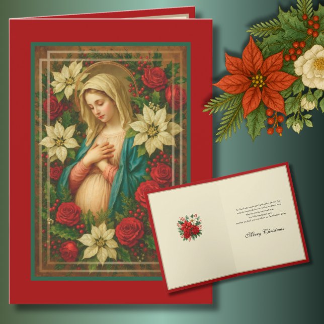 Madonna Christmas Blessings Mary  Feiertagskarte (Von Creator hochgeladen)