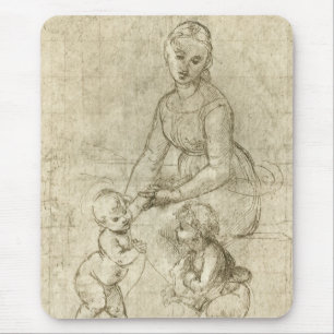 Madonna, Christus und Johannes Baptist von Rapahel Mousepad