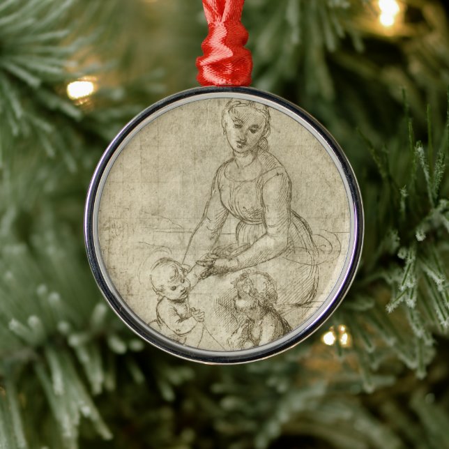 Madonna, Christus und Johannes Baptist von Rapahel Ornament Aus Metall (Baum)