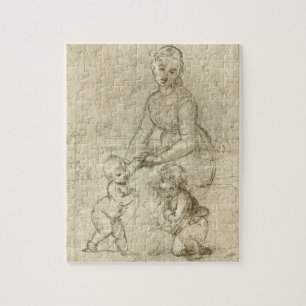 Madonna, Christus und Johannes der Täufer von Rapa Puzzle