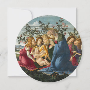 Madonna, das Kind mit 5 Engeln anbetend Botticelli Einladung