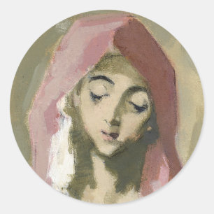 Madonna de la Charité, Helene Schjerfbeck Runder Aufkleber