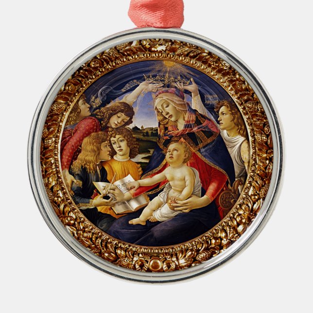Madonna del Magnificat Ornament Aus Metall (Vorne)