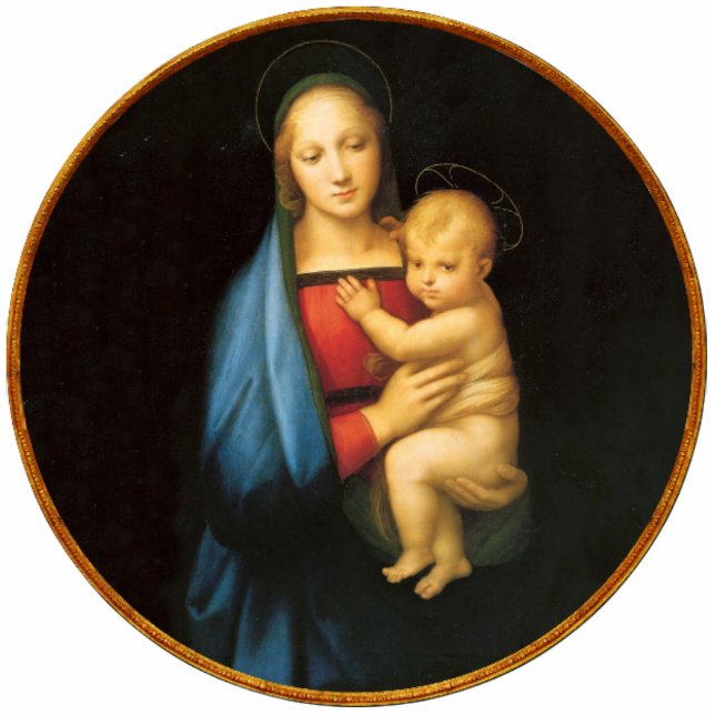 Madonna dell Granduca Fotoskulptur Ornament (Vorne)