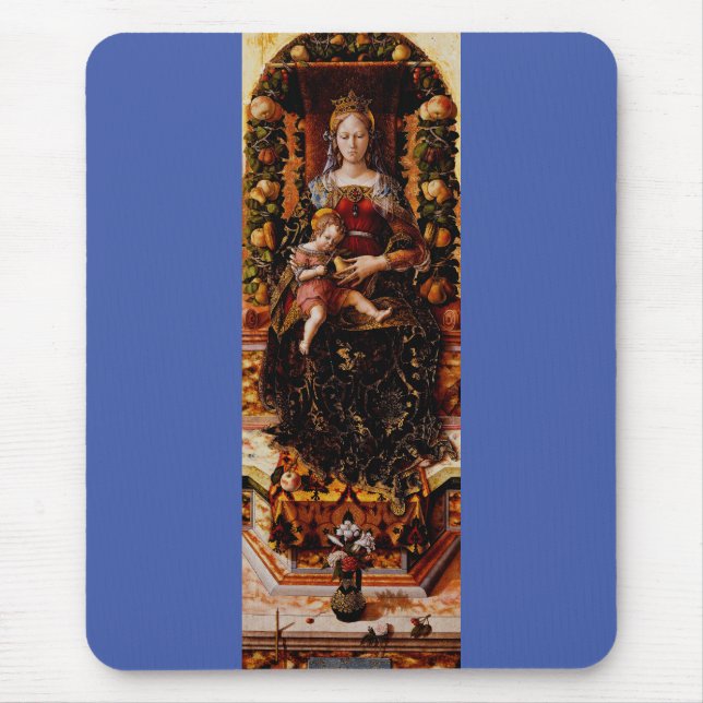 Madonna della Candeletta von Carlo Crivelli Mousepad (Vorne)