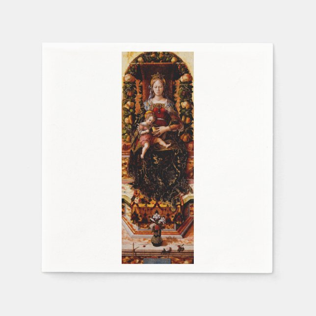 Madonna della Candeletta von Carlo Crivelli Serviette (Vorderseite)