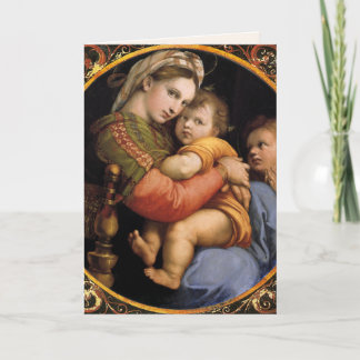 Madonna della sedia Weihnachtskarte Feiertagskarte