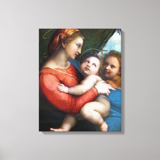 Madonna della Tenda - Raphael - c1513 Leinwanddruck (Vorderseite)