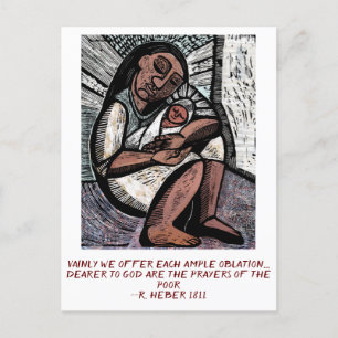 Madonna der Armen Ankündigungspostkarte