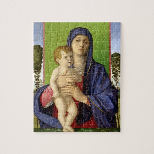 Madonna der Bäume (Madonna degli Alberetti) Puzzle (Vertikal)