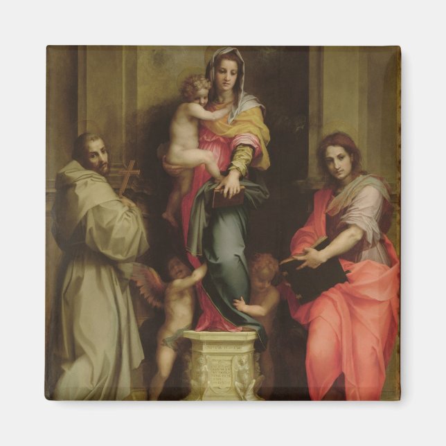 Madonna der Harpies, 1517 (Öl auf Tafel) Magnet (Vorne)