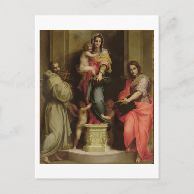 Madonna der Harpies, 1517 (Öl auf Tafel) Postkarte (Vorderseite)