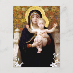 Madonna der Lilien, William Bouguereau Postkarte