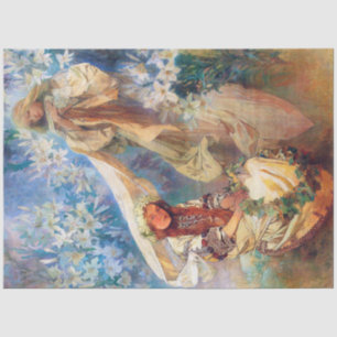 Madonna der Lily, Mucha Seidenpapier