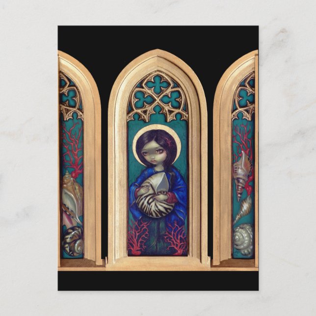 "Madonna der Muscheln" Postkarte (Vorderseite)