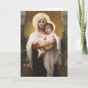 Madonna der Rose von Bouguereau Karte