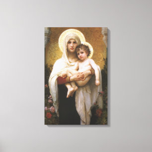 Madonna der Rose von Bouguereau Leinwanddruck