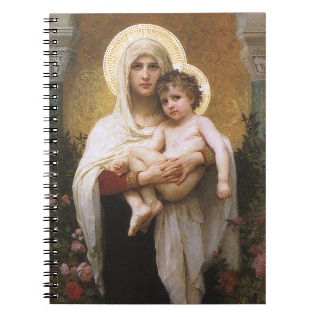 Madonna der Rose von Bouguereau Notizblock (Vorderseite)