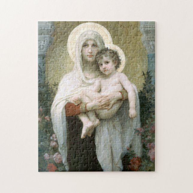 Madonna der Rose von William Bouguereau Puzzle (Vertikal)