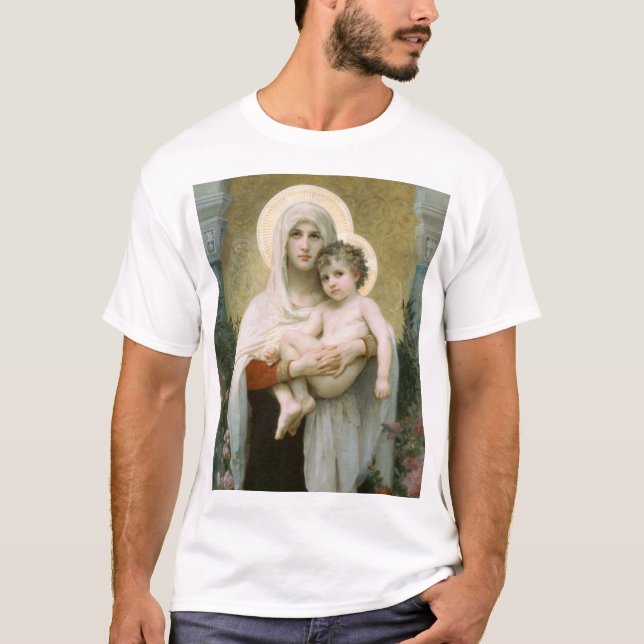 Madonna der Rosen DUNKEL T-Shirt (Vorderseite)