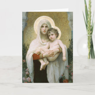 Madonna der Rosen durch Bouguereau Karte