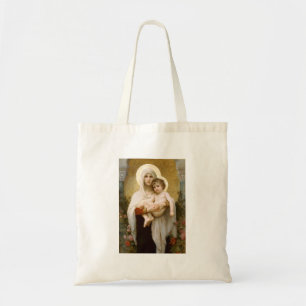 Madonna der Rosen und des Säuglings-Kindes Jesus Tragetasche