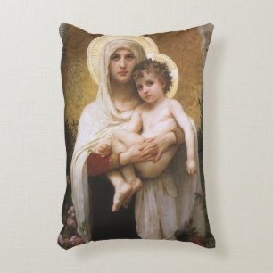Madonna der Rosen von Bouguereau Dekokissen