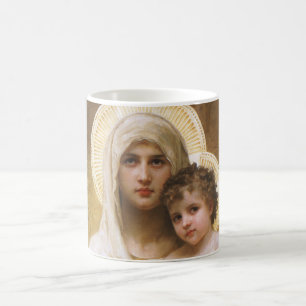 Madonna der Rosen von Bouguereau Tasse