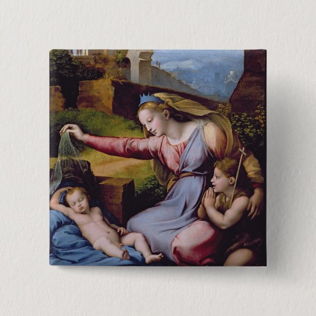 Madonna des blauen Diadem oder Madonna von t Button (Vorderseite)