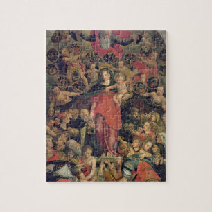 Madonna des Rosenbeetes, c.1569 (Öl auf Leinwand) Puzzle