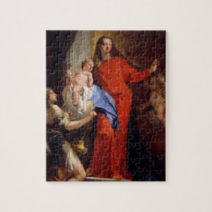 Madonna des Rosenbeetes (Öl auf Leinwand) Puzzle