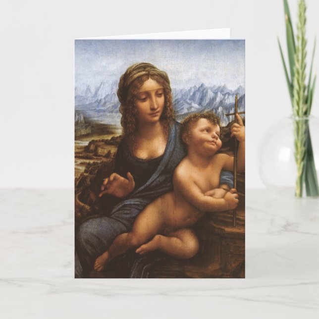 Madonna des Yarnwinder circa 1501 Karte (Vorderseite)
