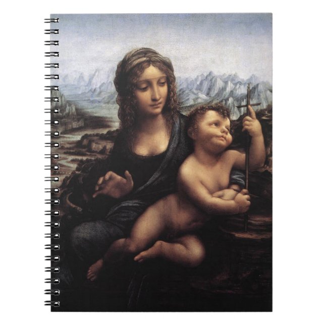 Madonna des Yarnwinder, Leonardo Da Vinci Notizblock (Vorderseite)