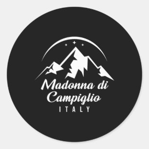 Madonna Di Campiglio Italien Skigebiet Snowb Runder Aufkleber