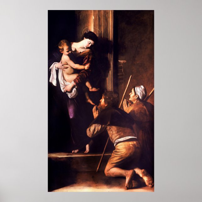Madonna di Loreto von Caravaggio (c 1604-06) Poster (Vorne)